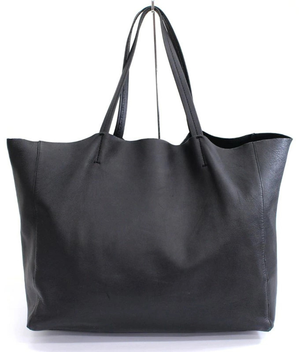 Celine Horizontal Black Bag Leather 2way Shoulder Cabas Black